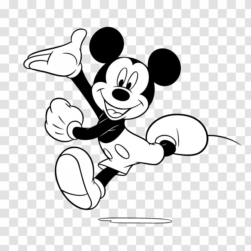 Mickey Mouse Minnie Clip Art Black And White Goofy - Flower Transparent PNG