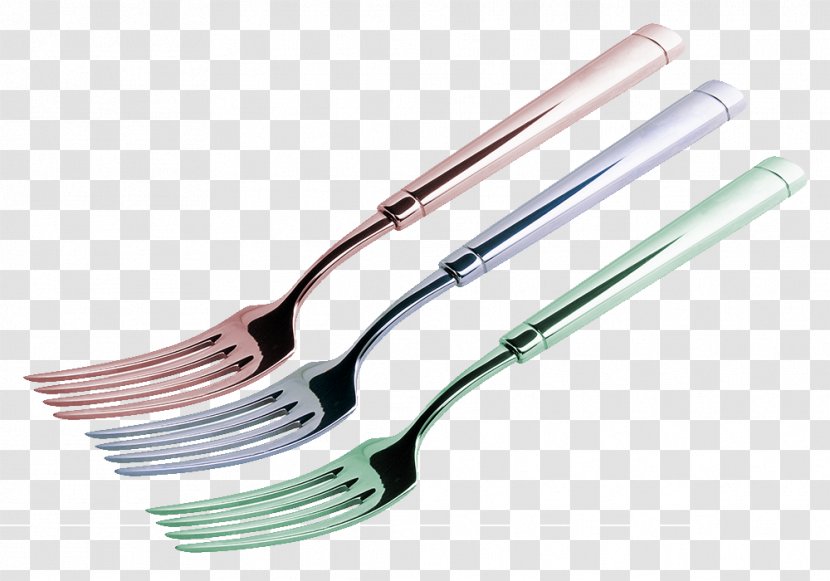Fork Knife Spoon Tableware - Color Cutlery Transparent PNG