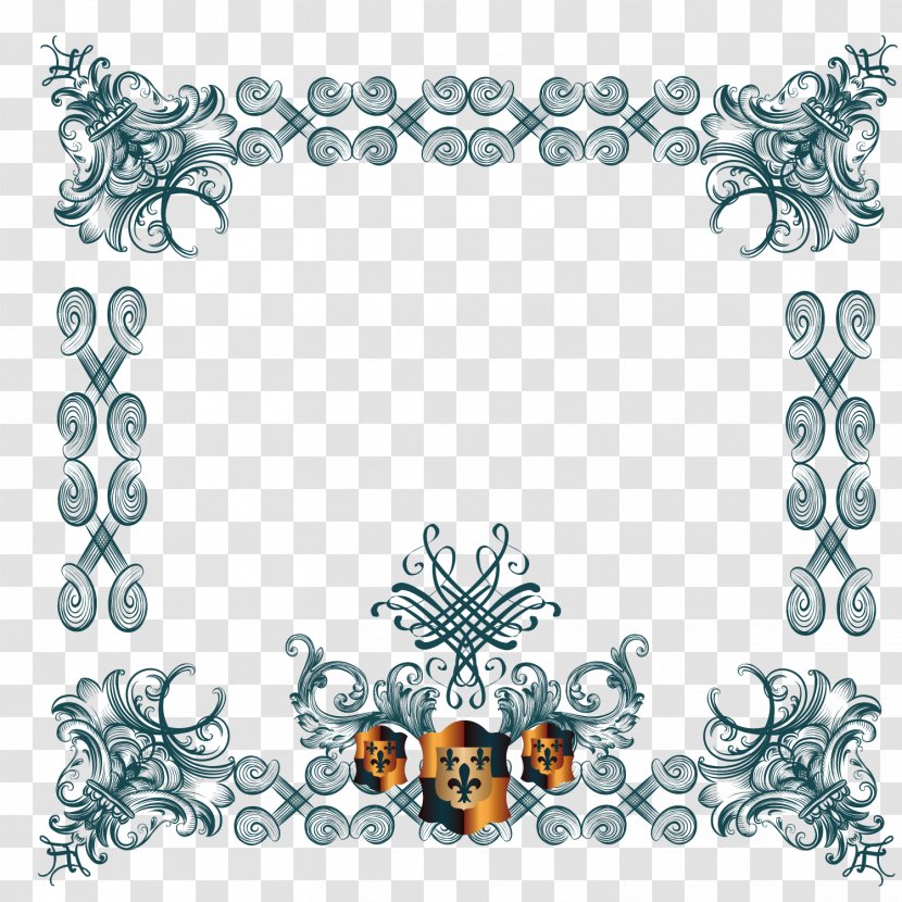 Wall Fototapet - Flower - Fine Diamond Borders Transparent PNG