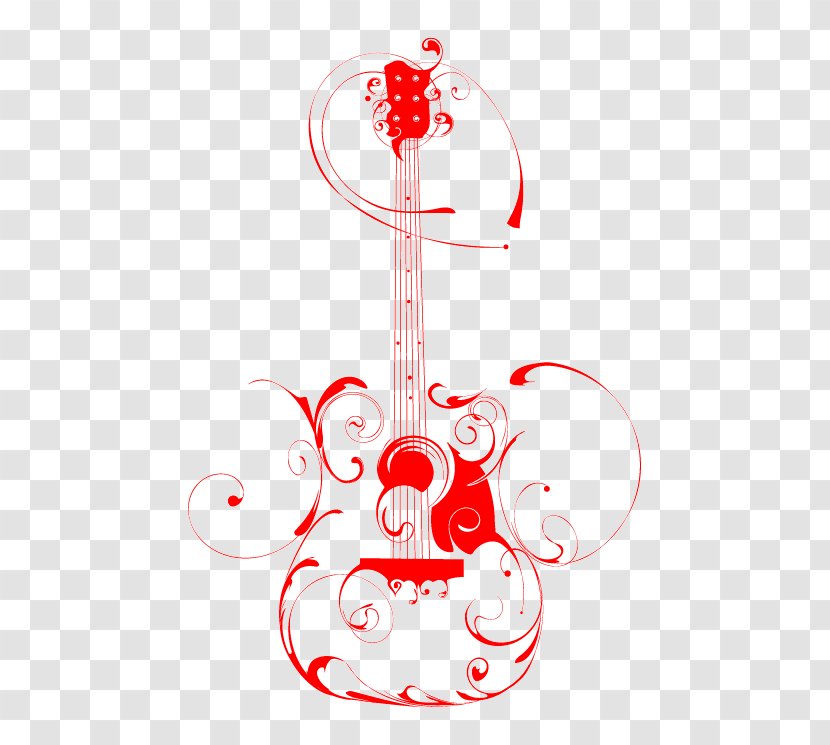 Guitar Line Art Vector Graphics Illustration Music  Musical Instrument  Accessory Transparent PNG