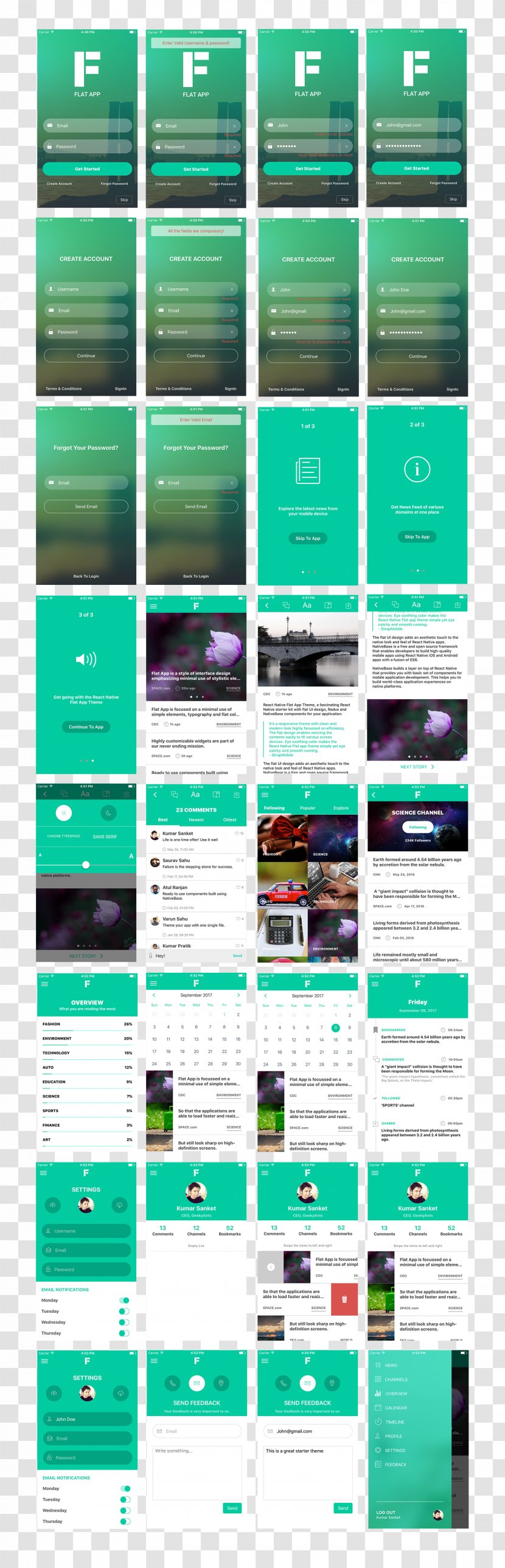 React Android Redux - Page Layout - Native Transparent PNG