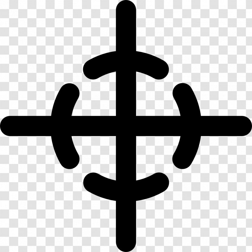 Centers Of Gravity In Non-uniform Fields Symbol - Black And White Transparent PNG