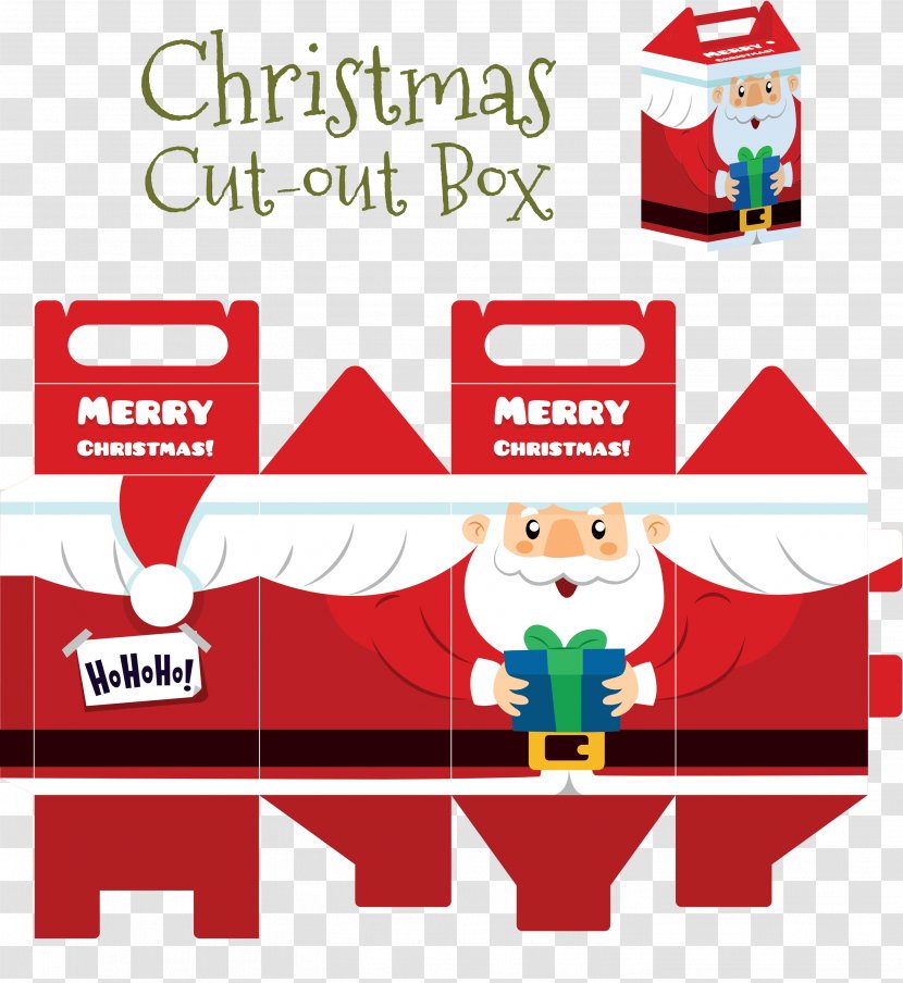 Santa Claus Christmas Day Paper Gift Box - Tree Transparent PNG