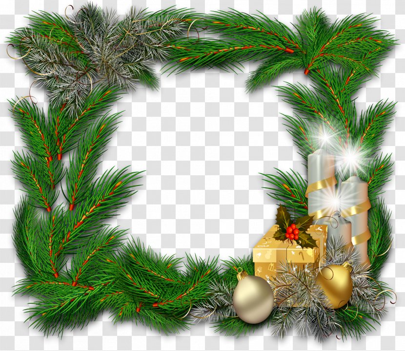 Picture Frames Ded Moroz New Year Clip Art - Christmas Ornament - Leaf Frame Transparent PNG