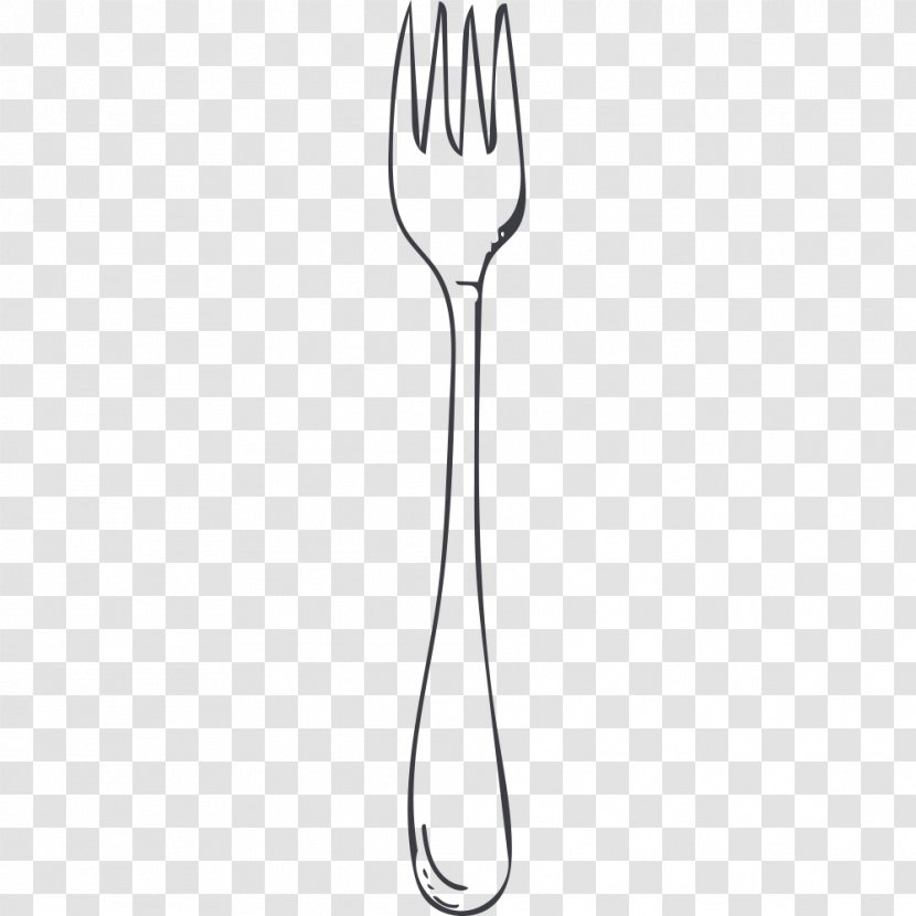 Fork Euclidean Vector - Kitchen Utensil - Hand-painted Transparent PNG