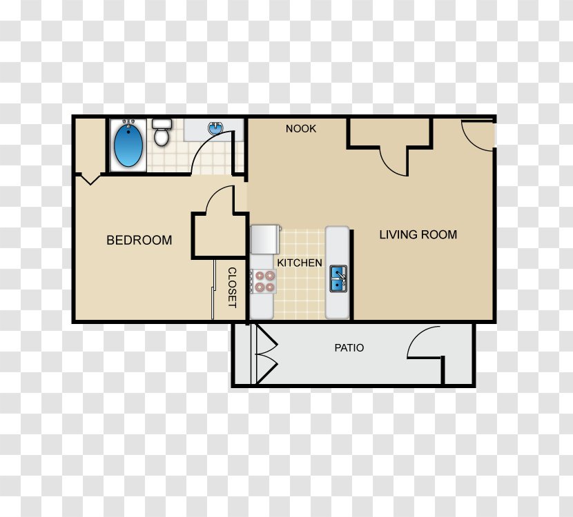 Floor Plan Apartment Bedroom Transparent PNG