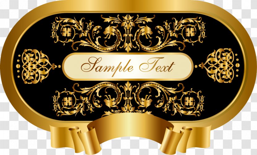 Download - Gold - Royal Billboard Black Retro Gilt Transparent PNG