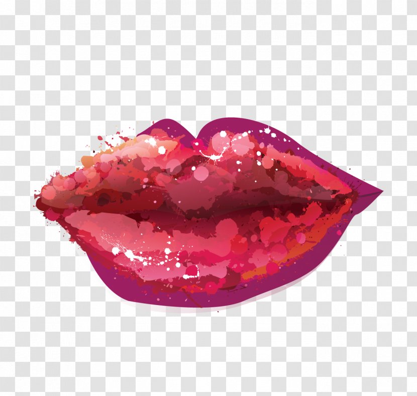 Magenta Lip Visiting Card La Bouche - Woman Make Up Transparent PNG