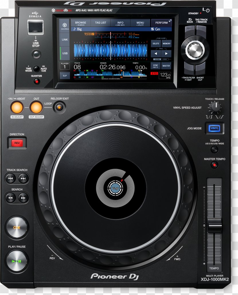 Pioneer DJ Disc Jockey DJM XDJ-1000MK2 Digital Performance Multi Player CDJ - Heart - Dj Transparent PNG
