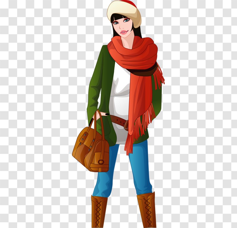 Winter Female Euclidean Vector Woman - Flower - Creative Fashion Transparent PNG