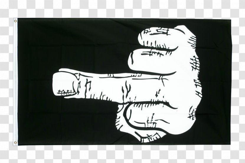 Middle Finger White Flag Pennon - Drawing Transparent PNG