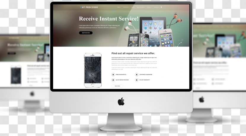 Responsive Web Design Template System Mobile Phones - Service - Laptop Repair Transparent PNG