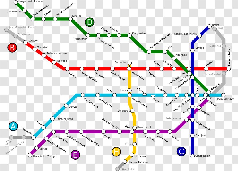 Buenos Aires Underground Rapid Transit Line F B G - Triangle - Rio De Janeiro Metro Transparent PNG