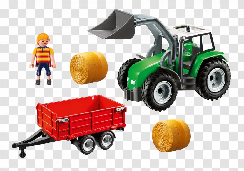 Tractor Playmobil Trailer Toy Farm - Sales Transparent PNG