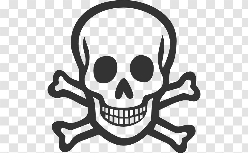 Poison - Skull And Crossbones - Bone Transparent PNG