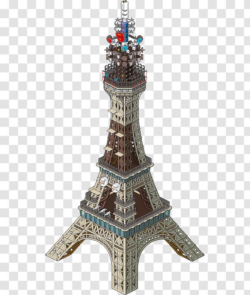 Eiffel Tower EBoy Pixel Art - Paris Transparent PNG