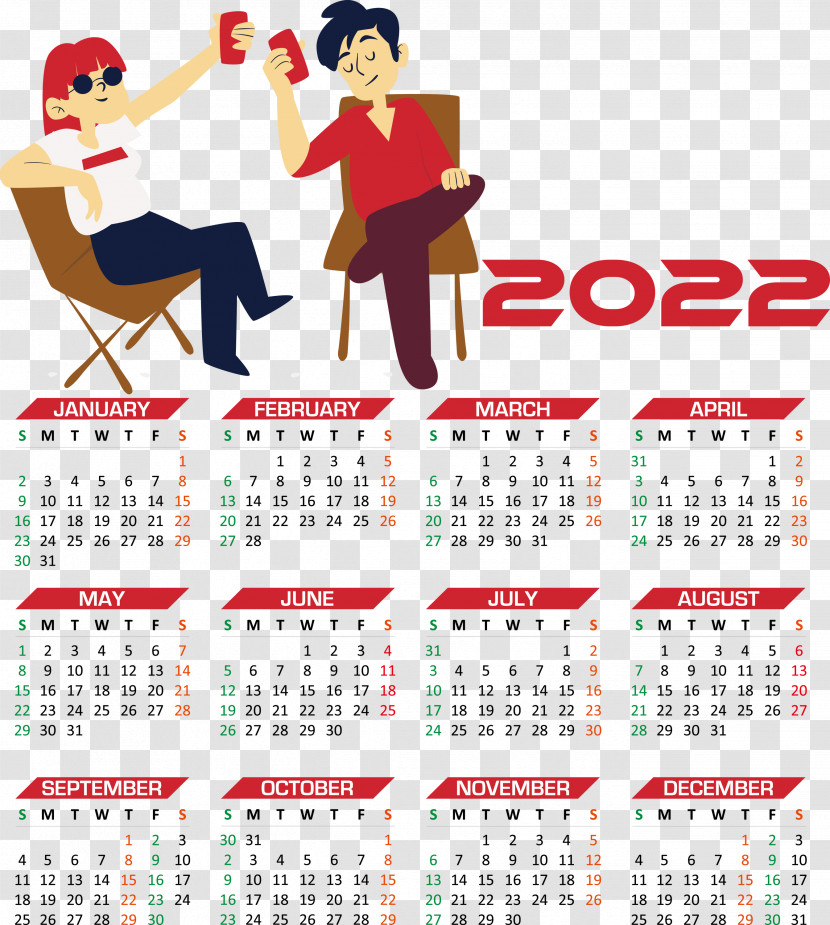 2022 Calendar Year 2022 Calendar Yearly 2022 Calendar Transparent PNG