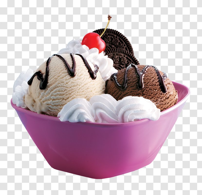 Sundae Neapolitan Ice Cream Baskin-Robbins Chocolate - Whipped - Oreo Cookies Transparent PNG