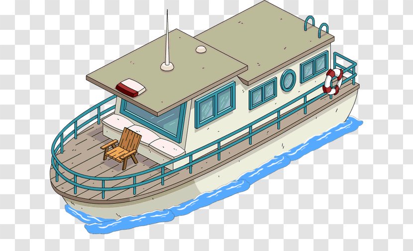 Yacht The Simpsons: Tapped Out Sideshow Bob Cape Feare Boat - Water Transportation Transparent PNG