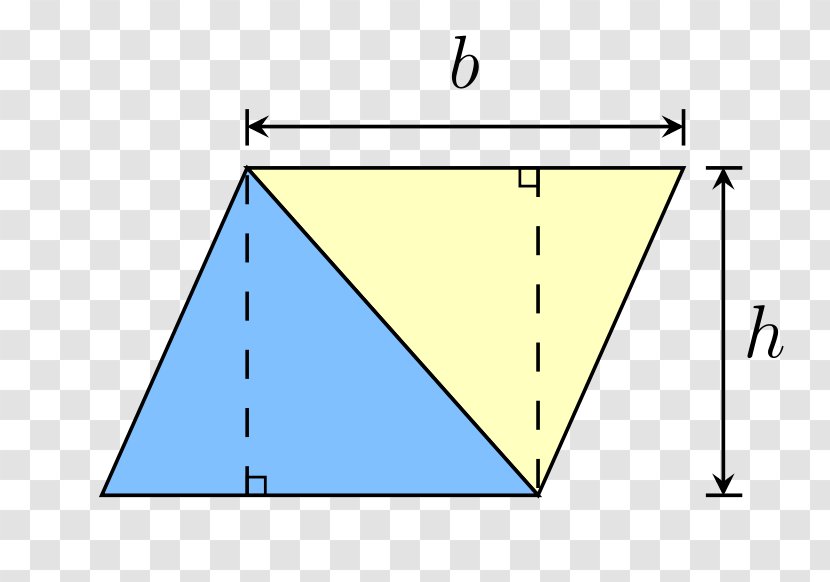 Triangle Parallelogram Area Mathematics Square - Diagonal - Right Transparent PNG