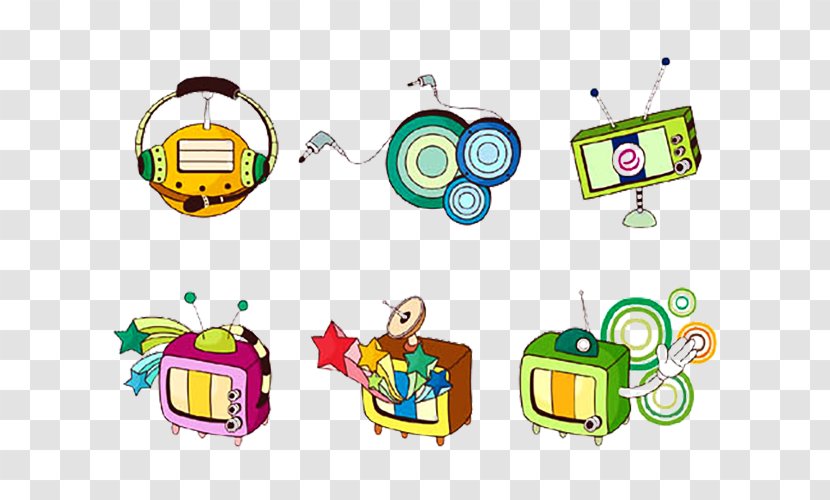 Television Clip Art - Software - Electric Hand-painted TV Transparent PNG