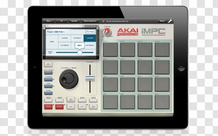 IPod Touch Akai MPC AKAI Professional - Cartoon - Ipad Transparent PNG
