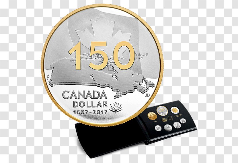 150th Anniversary Of Canada Royal Canadian Mint Dollar Coin - Silver Transparent PNG