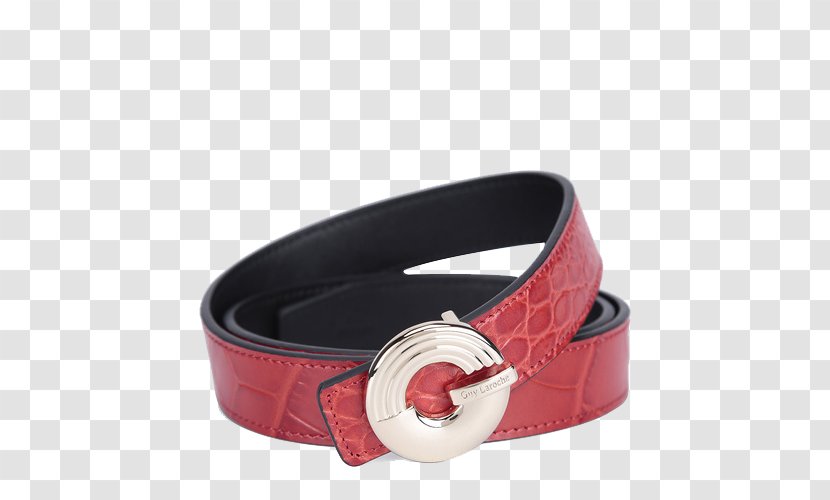 Belt Red Strap Gucci Leather - Coffee Transparent PNG