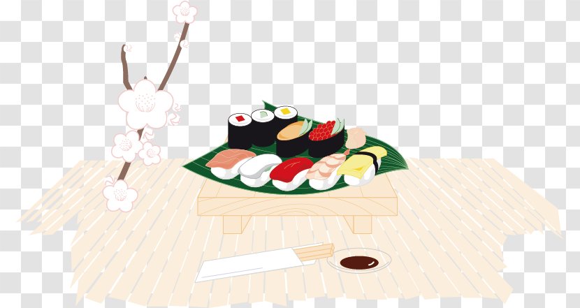 Sushi Japanese Cuisine Sashimi Raw Foodism - Vector Transparent PNG