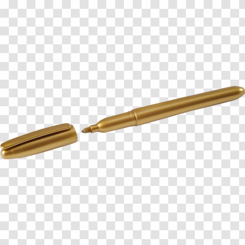 Marker Pen India Ink Gold Metal - Vip Transparent PNG