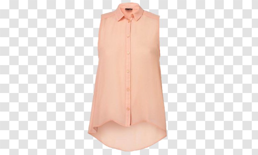 Blouse Neck Collar Pink M Sleeve - Dress Transparent PNG