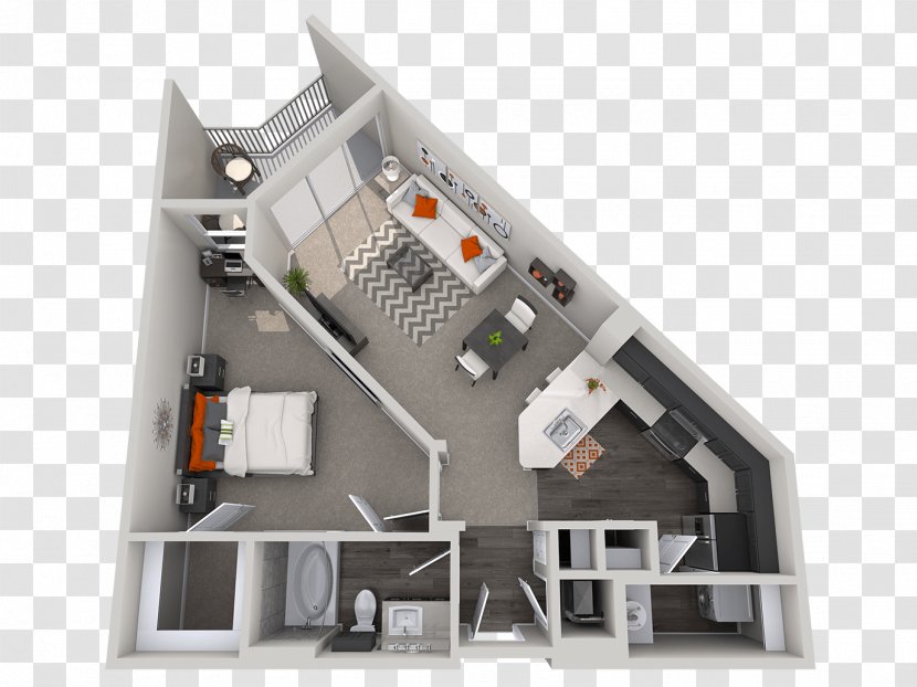 3D Floor Plan House Architecture - Building - 3d Transparent PNG