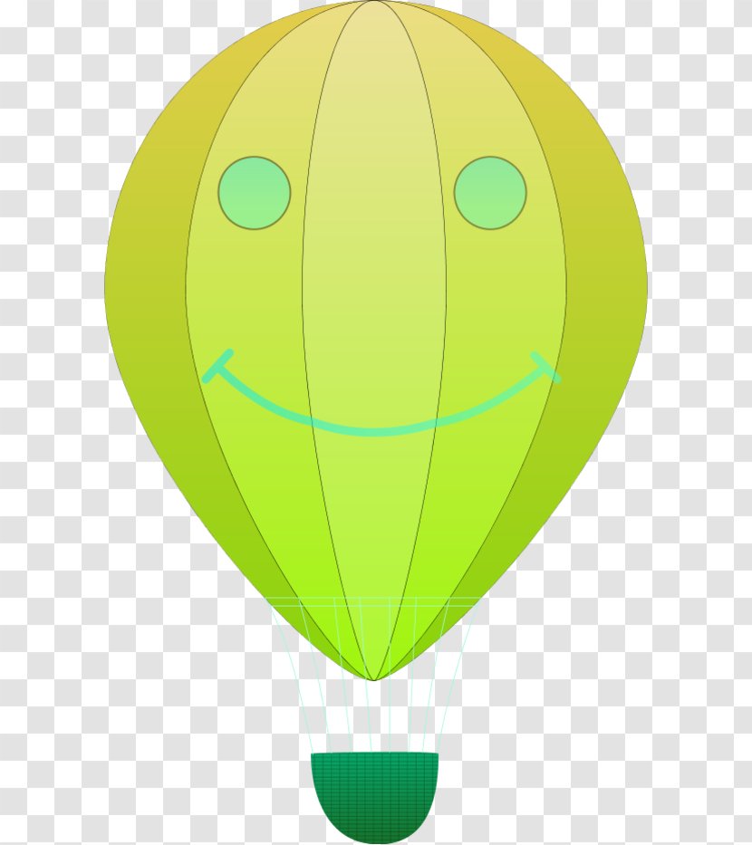 Hot Air Balloon Cartoon Leaf Illustration - Green - Outline Transparent PNG