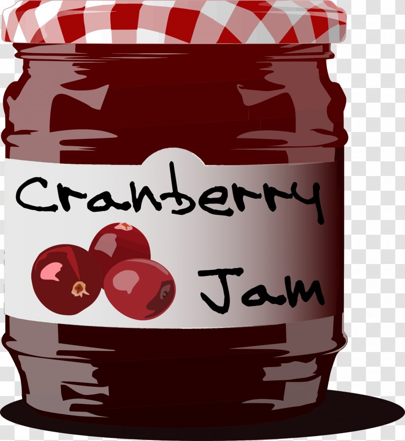 Gelatin Dessert Fruit Preserves Jar Clip Art - Cranberry Transparent PNG