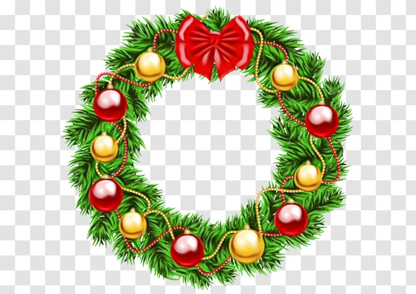 Wreath Garland Christmas Day Vector Graphics Illustration - Branch - Pine Transparent PNG
