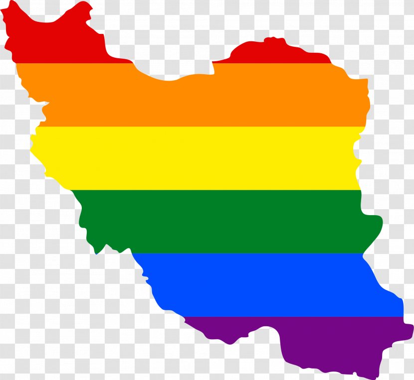 Flag Of Iran Map Lion And Sun - Rainbow Transparent PNG