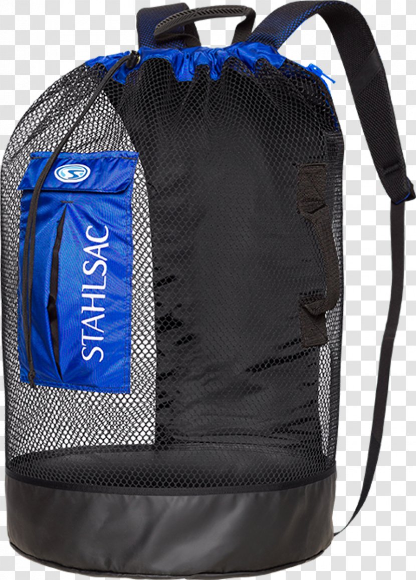 Stahlsac Wd16 Bonaire Deluxe Mesh Dry Backpack Black Scuba Diving Underwater Bag - Electric Blue Transparent PNG