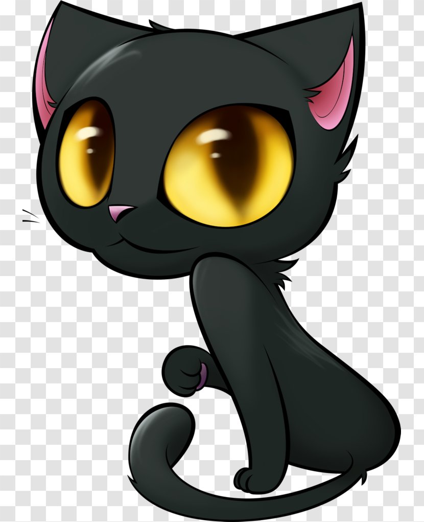 Black Cat Cartoon Kitten Clip Art - Witch Transparent PNG