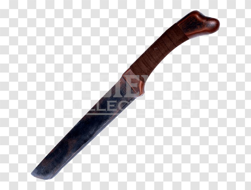 Machete Combat Knife Blade Clip Point - Micarta Transparent PNG