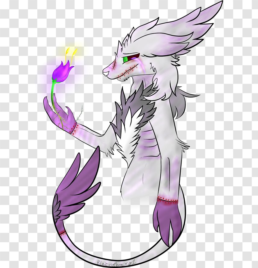 Sephiroth Dragon Purple Grey - Flower - Bottom Slowly Rising Bubbles Transparent PNG