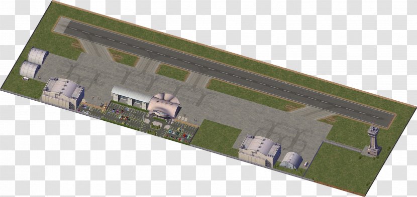 SimCity 4 BuildIt 3000 2000 - Air Traffic Control - Airplane Transparent PNG