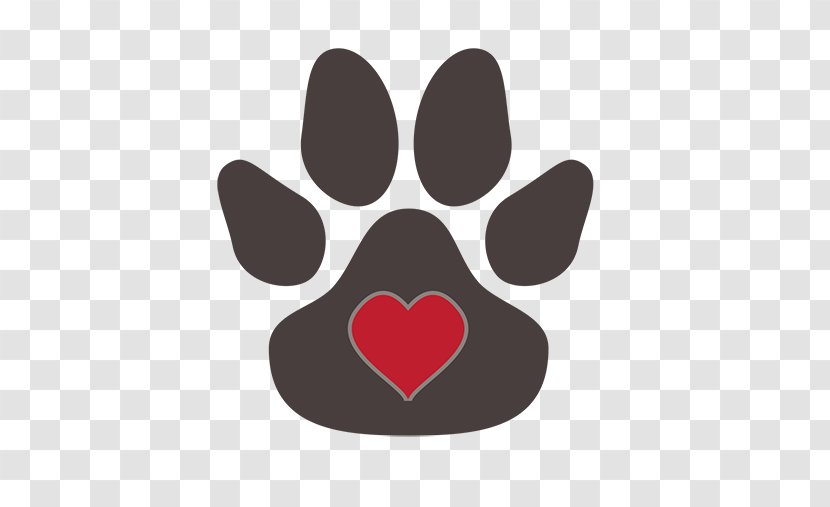 Tiger Dog Paw Clip Art - Royaltyfree - Heart-shaped Footprints Transparent PNG