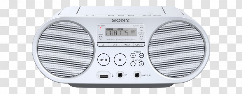 Sony ZS-PS50 Boombox Compact Disc Price - Silhouette Transparent PNG