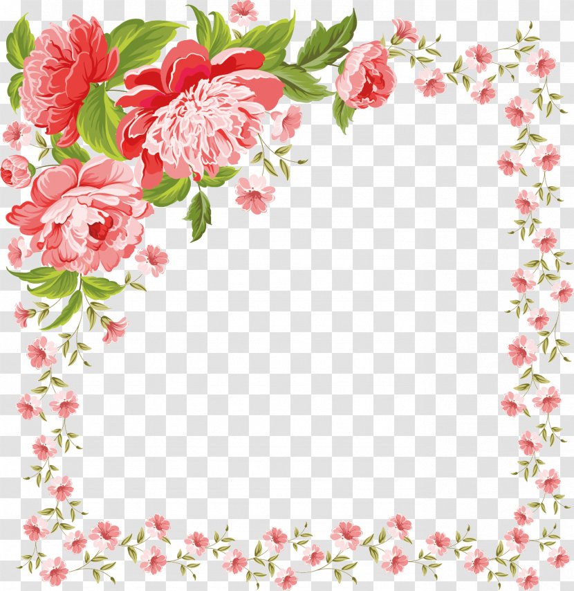 Wedding Invitation Peony Flower - Rectangle - Floral Wishes Card Transparent PNG