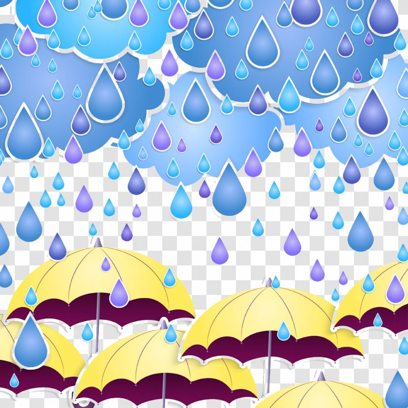 Rain Cartoon Wallpaper - Sky - The Umbrella In Transparent PNG