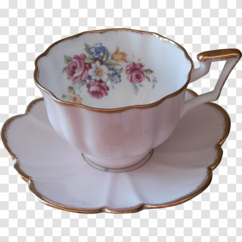 Saucer Tea Tableware Porcelain Plate - Bone China - Blush Floral Transparent PNG