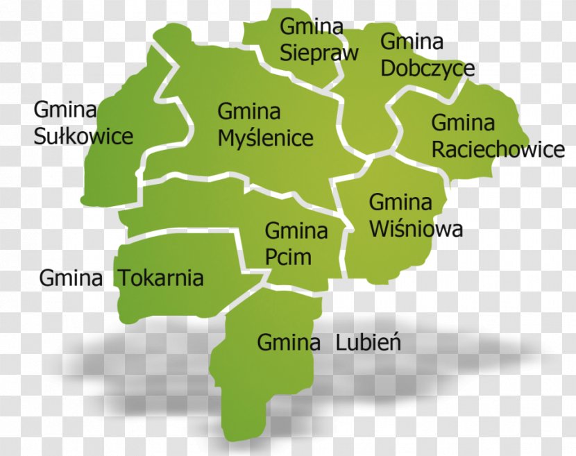Gmina Dobczyce Map KMY.pl - Scale - Redakcja Powiat Urban-rural Municipality Of PolandMap Transparent PNG