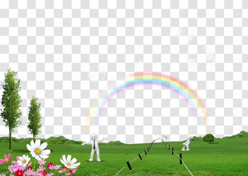 Rainbow Cartoon - Ecosystem - Grass Trees,landscape Transparent PNG