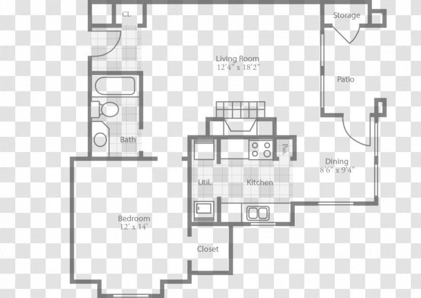 The Renaissance At Norman Apartments Crowne Oaks Circle Jamestown Floor Plan - Apartment Transparent PNG