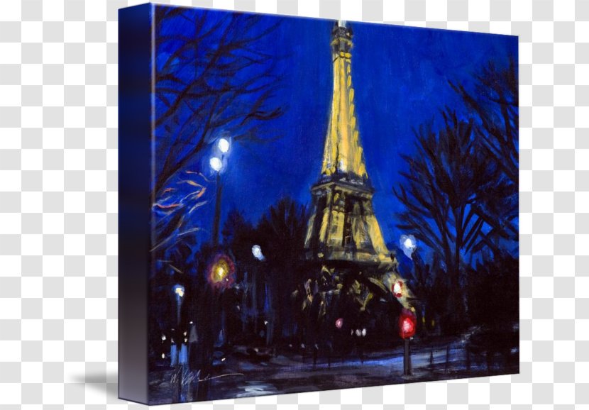 Eiffel Tower Painting Art Christmas Tree Canvas - Sky Transparent PNG